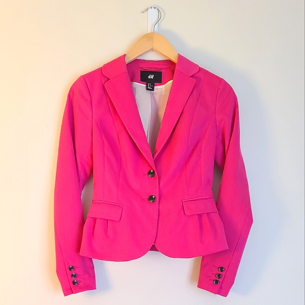 H&M Hot Pink Blazer Size 4